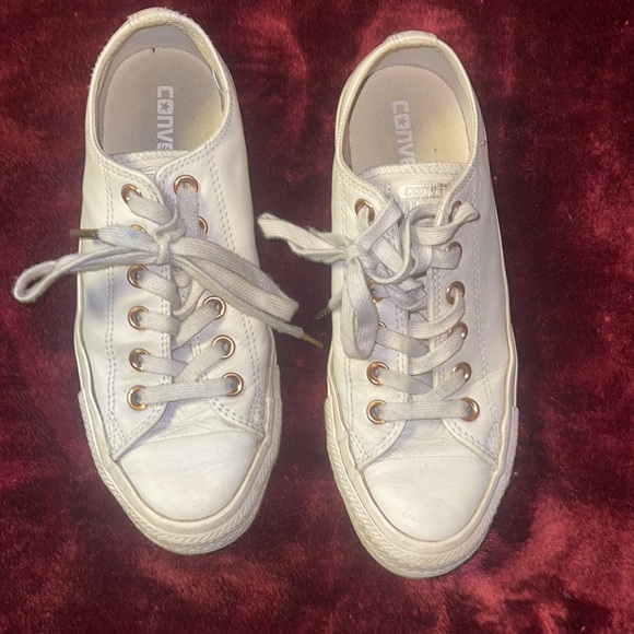 Nude Leather Converse - Picture 2 of 4